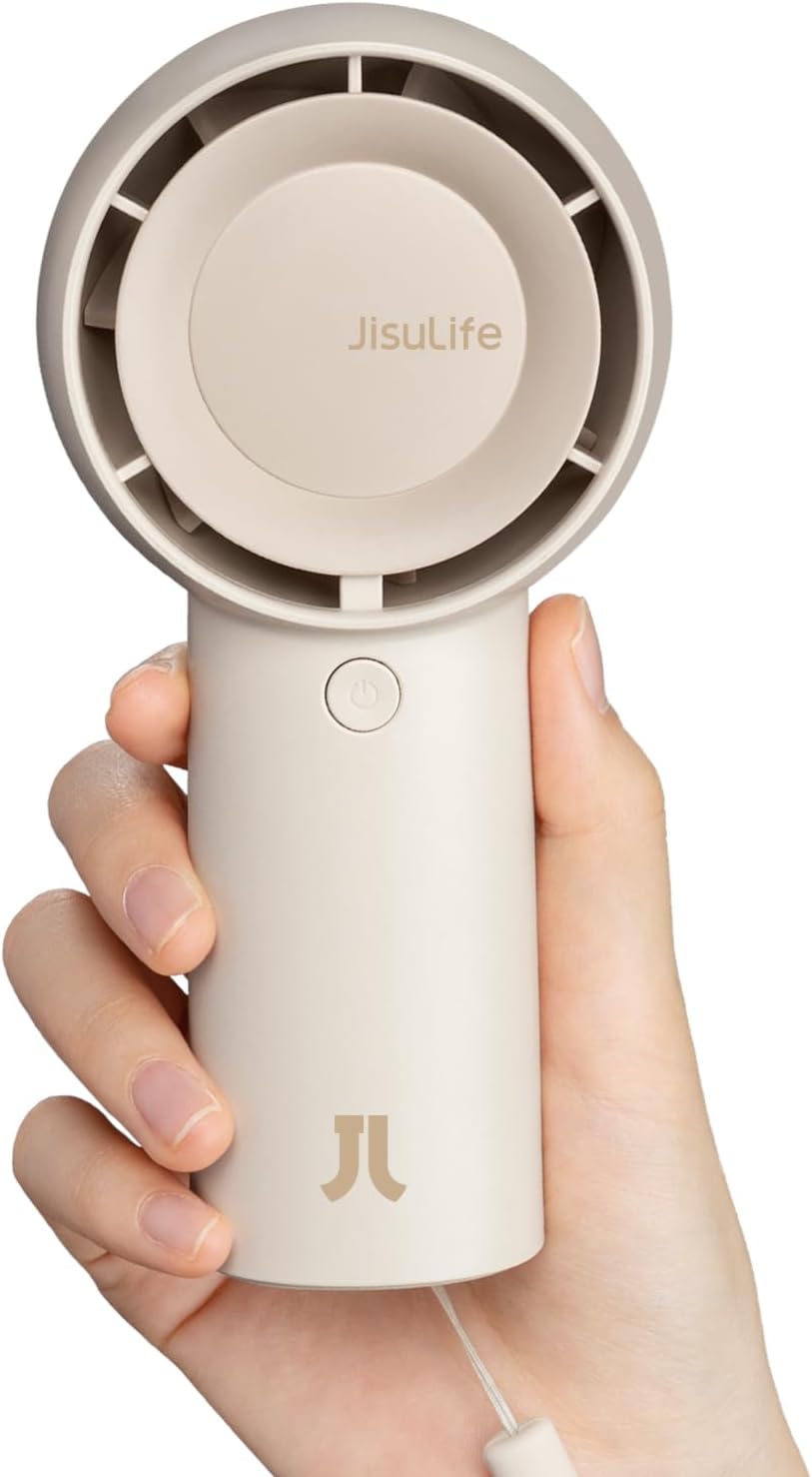 JISULIFE 4000mAh Portable Turbo Handheld Mini Fan (5 Speeds)