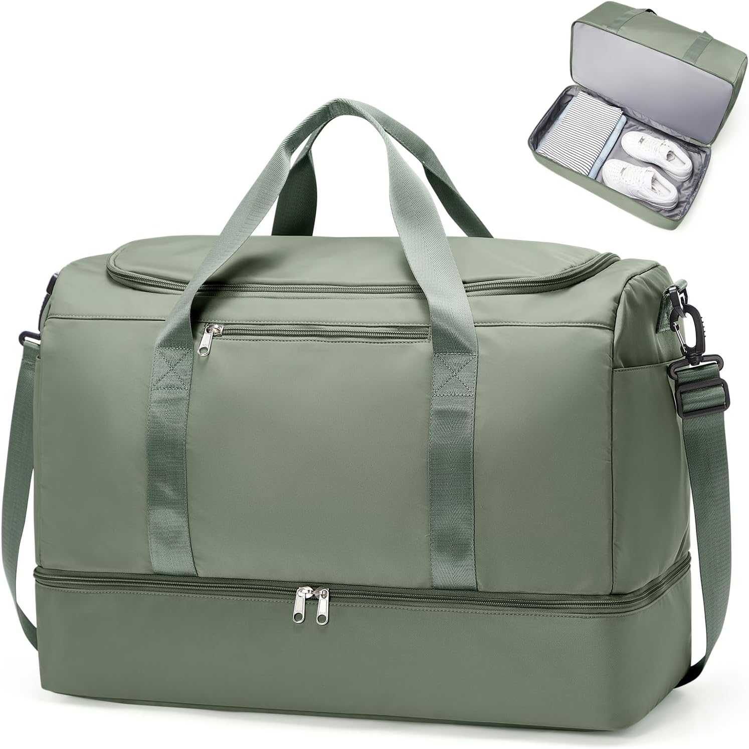 Extra Large Travel Duffle Bag with Shoes Compartment